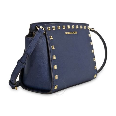 michael michael kors selma medium studded leather messenger|michael michael kors selma stud medium messenger .